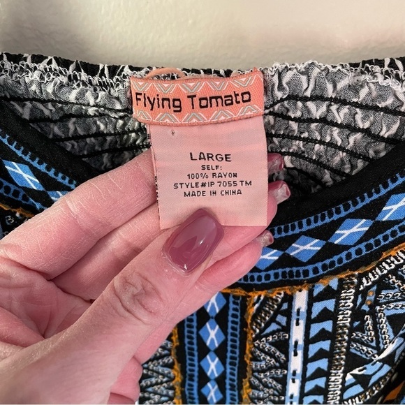 Flying Tomato Boho Print Cute Casual Jumpsuits- Sleeveless Romper Pants Jumpsuit - Picture 7 of 12